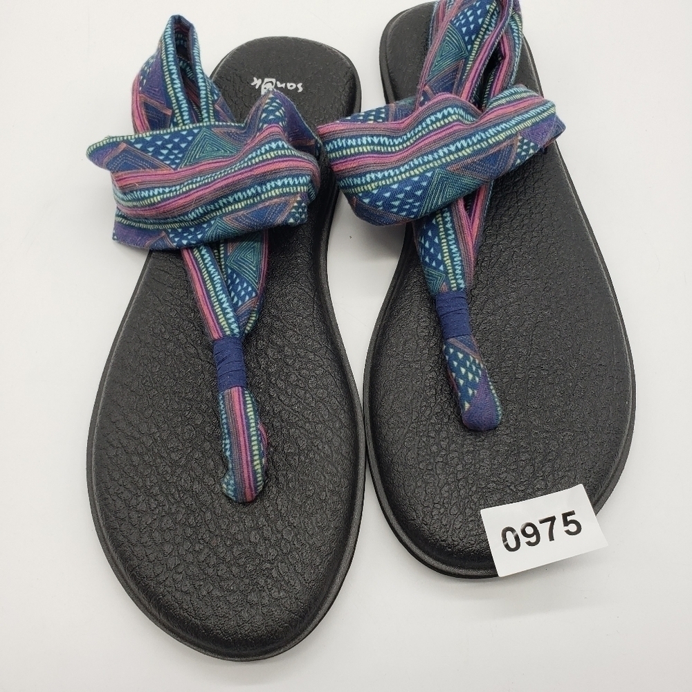 Sanuk Women US 10 multicolor yoga sling 2 sandals tribal print 1020239 stretch - Picture 9 of 9